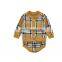 2020 infant 3-6-9 months baby suit plaid jacket suspenders romper romper two-piece suit single shot