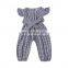 2019 newborn toddler outfits flying sleeve bow plaid romper summer girls romper