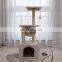 Custom Brand FBA Service Wholesale Cat Wood Condo Tower Furniture Cat Tree Sisal Climbing Scratch Post