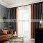 Wholesale Double Sided Hemp Thick Patchwork Shading Heat Insulation Fabric Hotel Bedroom Living Room Finished Blackout Curtain