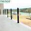 Stainless Steel Black Slotted Pipe Glass Railing Baluster Balcony Stainless Steel Glass Balustrade