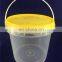 Hot Selling Food Grade 2L Round Clear Plastic Bucket With Lid