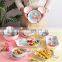 Hamster Japanese-style cartoon household dish single handle bakeware divided grid ceramic tableware