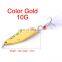 Gold and Silver Sequins With Feather Hook 10G/15G/20G/5.5CM Aojin 6# Hook for Fresh Water Horse Mouth Spoon Lure