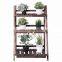 3 Tier Folding Wood Flower Pot Shelf Stand Wooden Display Rack Indoor Outdoor Garden