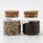 50 ml Clear Transparent Bottle Glass Jar with Cork Lid