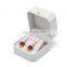 Custom Elegant Pu Leather White Color Ring Pendant Earrings Box