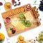 Bamboo Cheese Board and Knife Set - Charcuterie boards Bamboo Wood Cutting Platter and Cheese Serving Tray