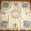 blue and beige luxurious handmade printed fiber optic table cloth wholesale tablecloth lmzc1007(8)K
