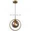 Golden Modern Design Glass Shade Pendant Lamp Modern Ball Hanging Lighting LED Indoor Decor Chandelier