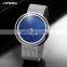 SINOBI Creative Men's Watch Rotation Time Display Stainless Steel Milanese Mesh Band Quartz Movement Stylish Model S9768G
