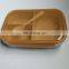 Popular Microwave Safe Bento Box 3 Compartment Food Container Divided Wheat Straw Lunch Box