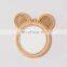 Hot Sale Bear Shaped Rattan Mirror for Wall Kid room decor Handmade Decorative Wicker Vietnam Manufacturer