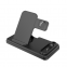Black White 4-in-1 Folding Fast Charging Wireless Charger for Desktop Mobile Phone Watch iPad  Pen Multi-Use Charging Adapter