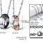 Popular design titanium steel rings charm pendant lovers necklace gift promotion