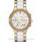 Ceramic Quartz Ladies Bracelet Watch With 18k Gold Plated 8182