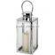 stainless steel outdoor / large clear glass hurricane lantern / hurricane candle holder lanterns manufacture