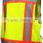 hi vis reflective vest with zipper and pocket en471, class 2