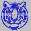 good price high quality Laser Cut Border Tiger head sew on felt Embroidery Patch For Clothing