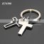 Hollow Out Couple Cross Shaped Christmas Day Gifts Jesus Christianity Souvenirs Silver Color Metal Cross Keychain