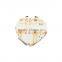 7*6.5cm Heart Shaped Double Sided Foldable Metal Pocket Mirror With 16 Different Patterns On Cover