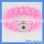 Hogift Fashion Silicone Bracelet DIY Personalized Buttons Bracelet
