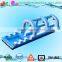 wave inflatable slip and slide for adult,colorful dual lane inflatable slip n slide with pool