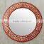 Forest Charm handcrafted mosaic glass circular wall mirror for home decor