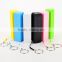Cheapest disposable keychain mobile phone power bank charger with custom logo printing and optional capacity