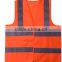 EN471 adult security protection Orange Yellow Reflective Strips Safety Warning Vest Jacket Clothing