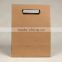 Kraft paper bag for food with handle hand bag with hook and loop for gifts hook and loop paper bag for scarf