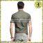 Men's 100%cotton solid color short sleeve slim army combat shirt