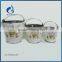 Unique flower decal china round ceramic flowerpot set