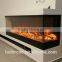 2 sided glass electric fireplace