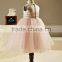 FL1005 illusion Pink Flower Girl Dresses Belt Girls Party Dresses Ankle Length Back With Bottons Little Bow For Weddings