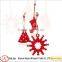 Promotional Felt Christmas tree hanging ornament with red beads