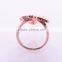 2016 Hot Sale Women Girls Fairy Jewelry Rose Gold Butterfly Rhinestone wedding rings//