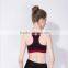 High strength shock zipper gathered women without rims sports bra