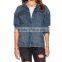 front pockets distressed design women jacket jeans wholesale JXZ138