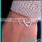 Fashion 925 sterling silver Vintage Infinity 8 Bracelet For Women,Bracelets Gift Wholesale Bangles Men Jewelry