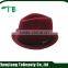brown plain felt hat with short brim