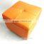 TDST-02-3 QVB JIANDE TONGDA ORANGE COLOR WOODEN FOOT WOOD FRAME PU SEAT HOME PU BENCH STORAGE BENCH SOFA