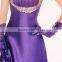 Arm Length Purple Long Satin Gloves