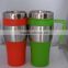 400ml thermos Plastic and stainless steel coffee mug