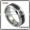 Hottest Wholesales Red & Black Carbon Fiber Inlay Tungsten Ring
