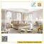 2016 modern white lacqured wood bedroom furniture sets with high glossy bed, wardrobe, dressing table and night stand
