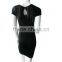 black pierced around shoulder seamless dress banquet dress