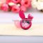 Lovely bunny ear hair accessories candy color beads decorative hair rubber band glitter hair band for little girls