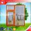 Wood grain aluminium extrusion casement window with louver