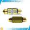 12v dc led light bulb car light 7014 6SMD c5w canbus festoon lights gold color car led interior lights